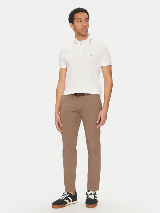 Tommy Hilfiger Tommy Hilfiger Polo Placket Interest MW0MW38459 Bijela Regular Fit