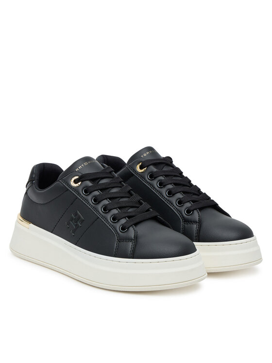 Tommy Hilfiger Superge Tommy Hilfiger Low Cut Lace-Up T3A9-33985-1355 Črna