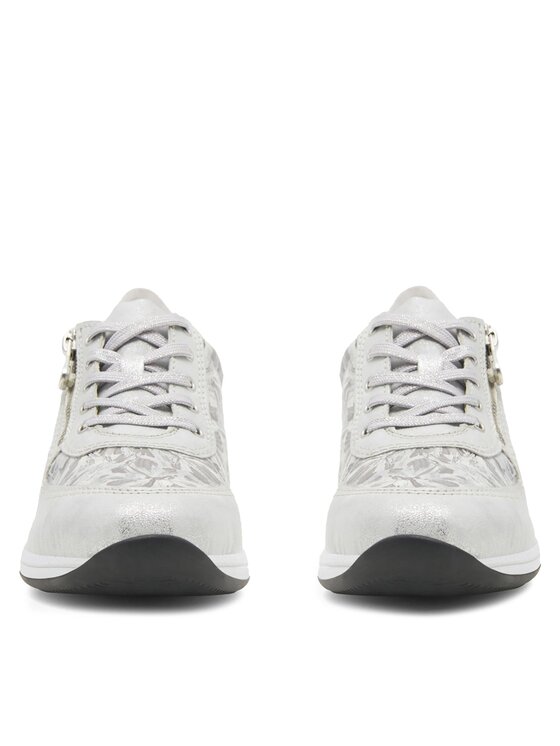 Rieker Sneakersy Rieker N1112-80 Srebrny