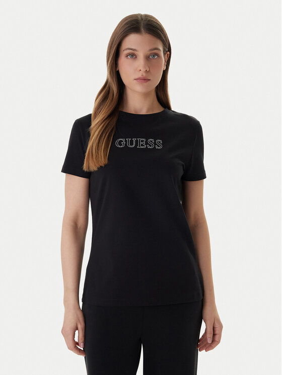 Guess Guess Majica V3BI11 J1314 Črna Regular Fit
