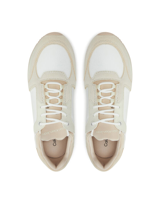 Calvin Klein Jeans Snīkeri Calvin Klein Jeans Runner Laceup Low Mg Media YW0YW01644 Écru
