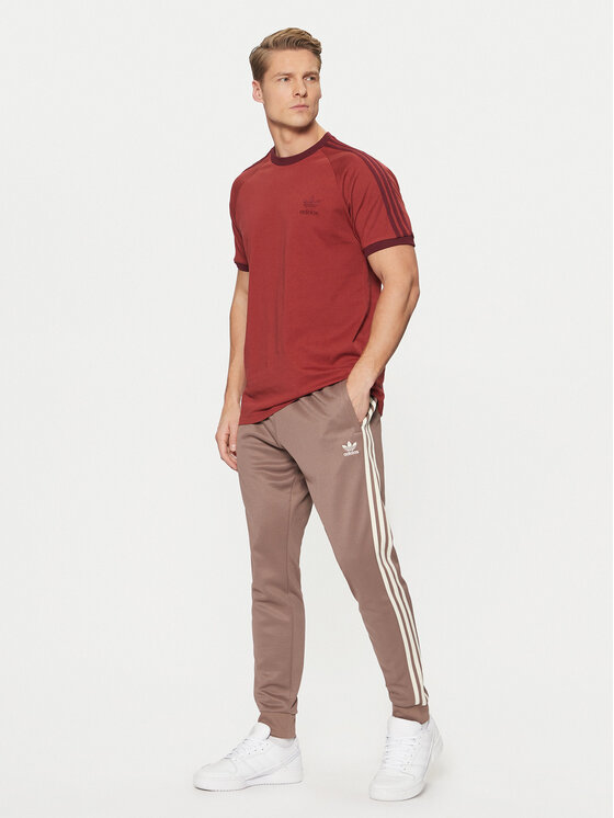 adidas adidas Majica adicolor Classics 3-Stripes JN7019 Rdeča Slim Fit