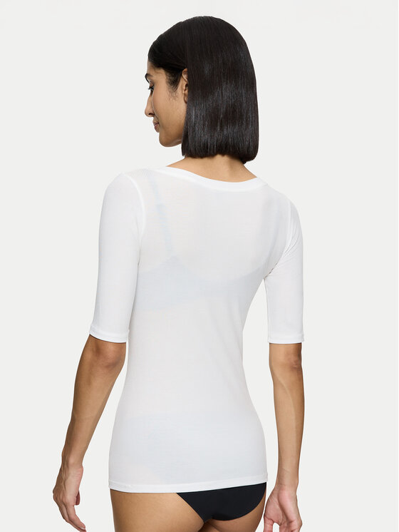 Triumph Triumph Pižamos marškinėliai Beauty Layers 10222610 Écru Slim Fit