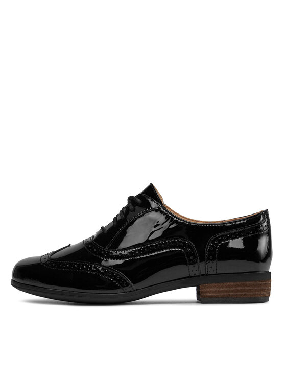 Clarks Оксфорди Clarks Hamble Oak 203506494 Чорний