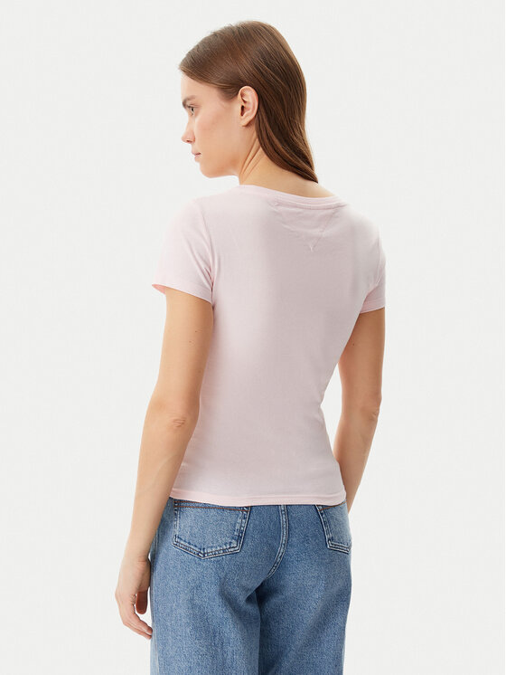 Tommy Jeans Tommy Jeans T-shirt DW0DW20458 Rosa Slim Fit