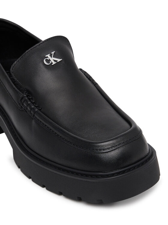 Calvin Klein Jeans Čevlji brez vezalk Calvin Klein Jeans Chunky Cupsole Ru Patch Lth YW0YW01862 Črna