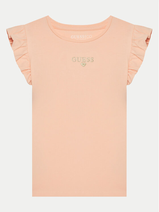 Guess Guess Футболка K5RI26 K6YW4 Кораловий Regular Fit