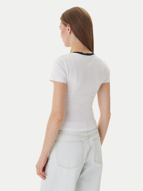 Guess Jeans Guess Jeans Футболка W6GPA9 KF641 Білий Slim Fit