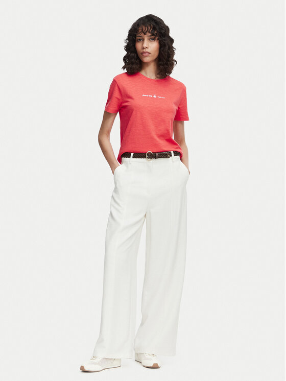 Beverly Hills Polo Club Beverly Hills Polo Club Camiseta P-SS26W-TS6510 Coral Regular Fit