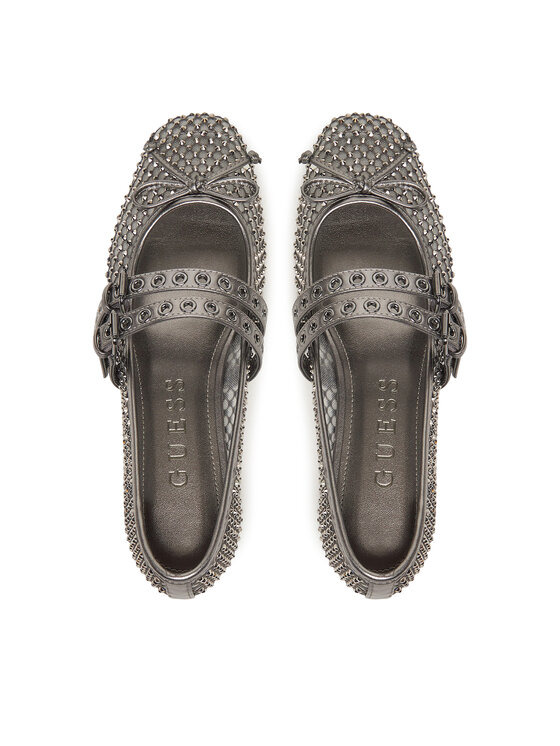 Guess Балетки Guess FLJKNN FAB02 Срібний