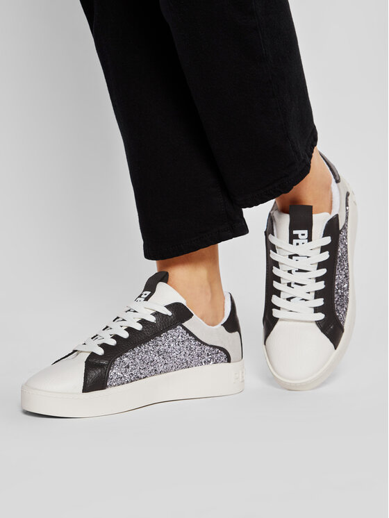 Pepe Jeans Sneakersy Pepe Jeans Brixton Glam PLS31023 Strieborná