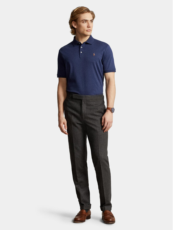 Polo Ralph Lauren Polo Ralph Lauren Поло 710704319033 Cиній Custom Slim Fit
