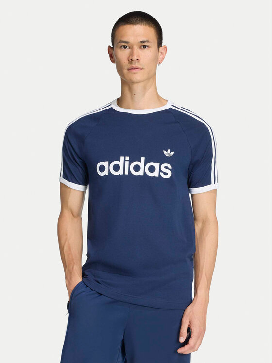 adidas adidas Camiseta 3-Stripes Ringer KF0419 Azul marino Slim Fit
