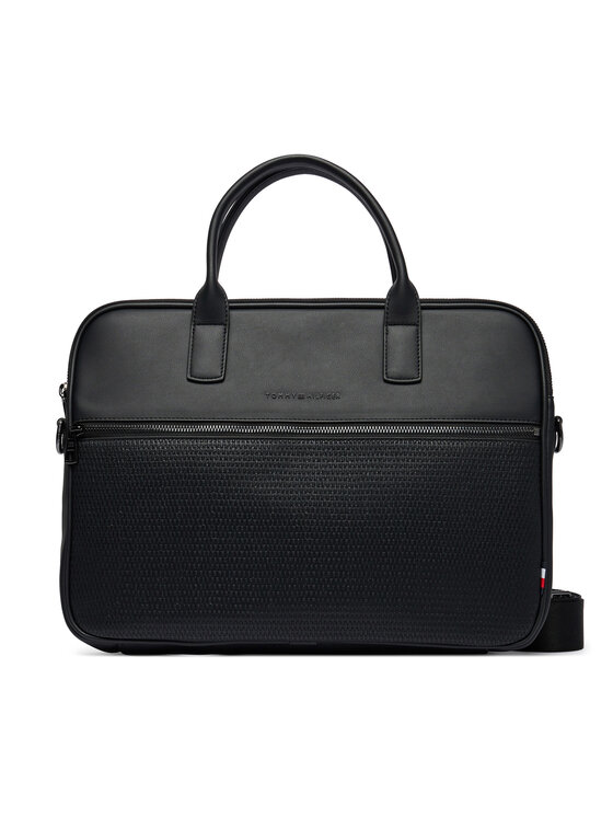Tommy Hilfiger Torba za prenosnik Tommy Hilfiger Th Woven Computer Bag AM0AM14094 Črna