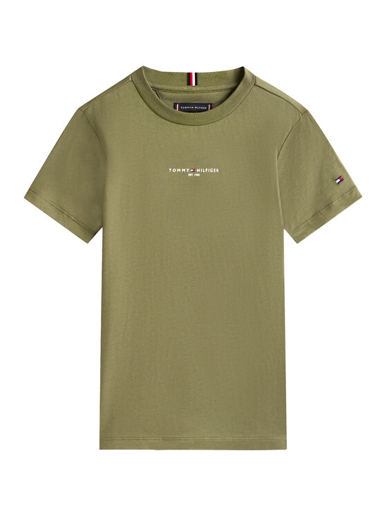 Tommy Hilfiger Tommy Hilfiger Camiseta Essential Logo KB0KB09666 Verde Regular Fit
