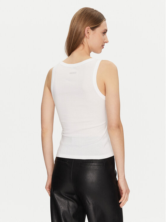 Guess Guess Top W5GP06 KCS10 Blanco Regular Fit