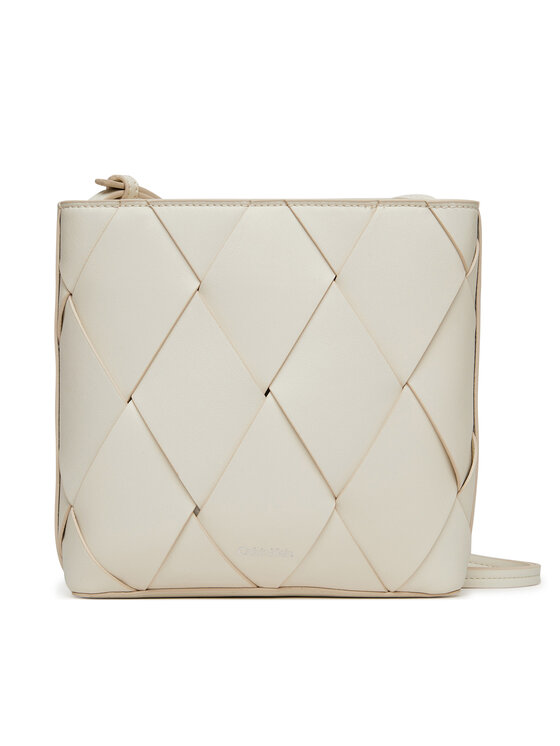 Calvin Klein Kabelka Calvin Klein Ck Woven Square Crossbody K60K612991 Bílá