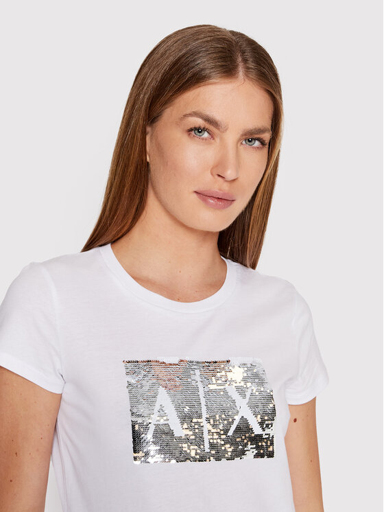 Armani Exchange Armani Exchange T-shirt 8NYTDL YJ73Z 6110 Bijela Slim Fit