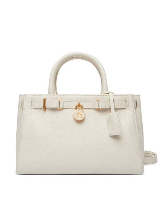 Tommy Hilfiger Τσάντα Tommy Hilfiger American Icon Mini Tote Leather AW0AW17926 Μπεζ