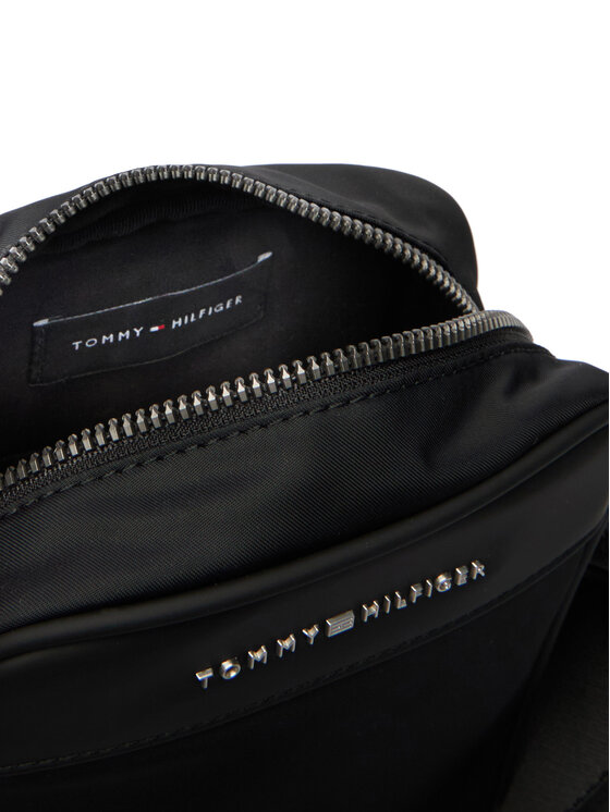 Tommy Hilfiger Torbica za okrog pasu Tommy Hilfiger Th Repreve Mini Reporter AM0AM14150 Črna