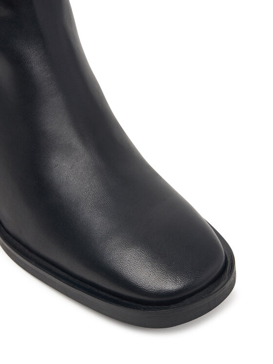 Calvin Klein Stiefel Calvin Klein Block Heel High Boot Zip Lth HW0HW03172 Schwarz