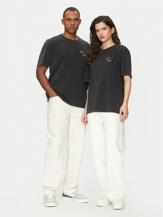 Filling Pieces Filling Pieces Majica Unisex Topiary 7449984 Siva Regular Fit