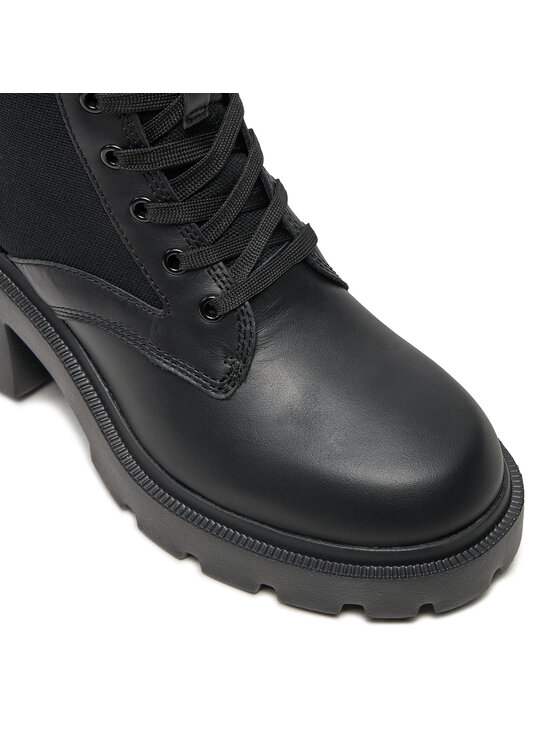 Tommy Jeans Polacchine Tommy Jeans Tjw Mid Heel Boot Mix Media EN0EN02556 Nero