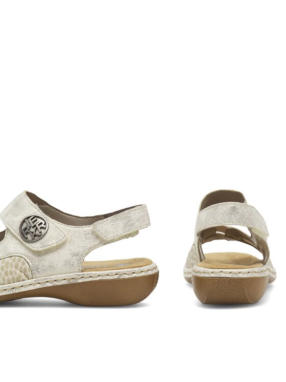 Rieker Sandály Rieker 65989-90 Écru