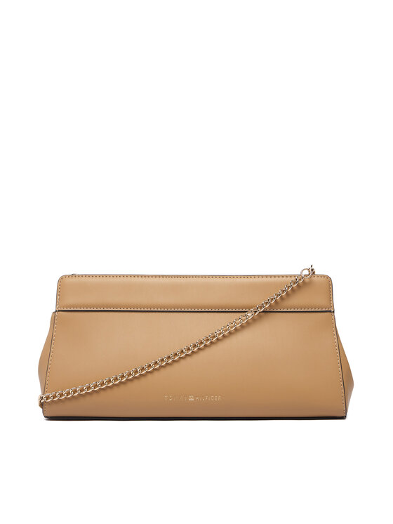 Tommy Hilfiger Torbica Tommy Hilfiger Th Modern Clutch AW0AW18727 Svijetlo smeđa