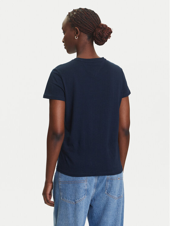 Tommy Jeans Tommy Jeans Majica Essential DW0DW21404 Mornarsko modra Regular Fit