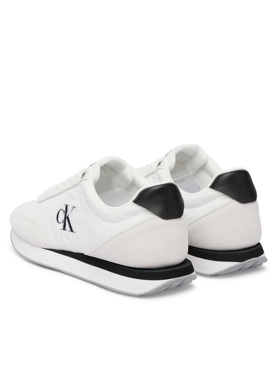 Calvin Klein Snīkeri Calvin Klein Retro Runner Ess Mix Mat Wmn YW0YW01990 Balts
