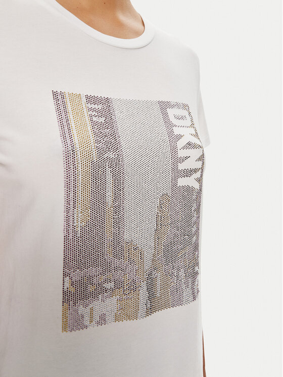 DKNY DKNY T-shirt P4DHQWNA Bijela Regular Fit