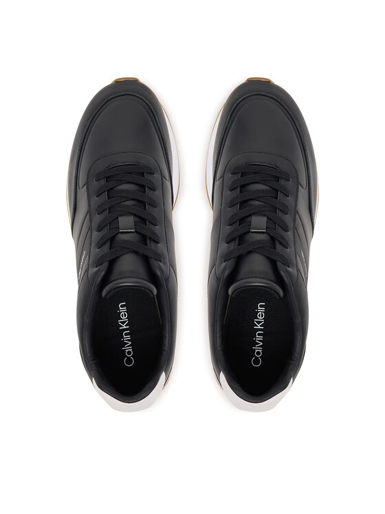 Calvin Klein Laisvalaikio batai Calvin Klein Retro Runner Lth Tape YM0YM01381 Juoda