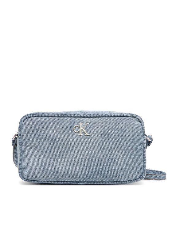 Calvin Klein Soma Calvin Klein Denim Ew Double Zip Camera Bag LV04F3226G Gaiši zils