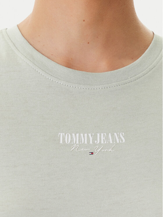 Tommy Jeans Tommy Jeans T-shirt Essential DW0DW20913 Zelena Slim Fit