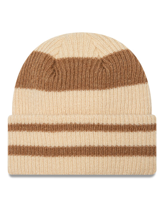 New Era Шапкa New Era Stripe Cuff Knit Beanie 60580764 Бежевий