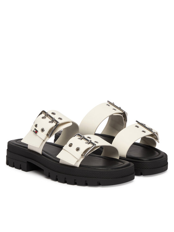 Tommy Jeans Papucs Tommy Jeans Tjw Buckle Straps Sandal EN02966 Krém