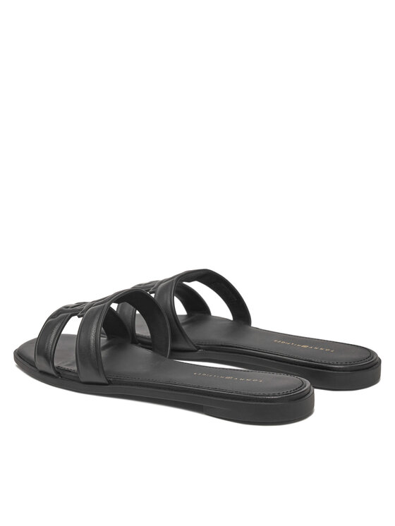 Tommy Hilfiger Papucs Tommy Hilfiger Th Logo Strap Mule FW0FW08671 Fekete