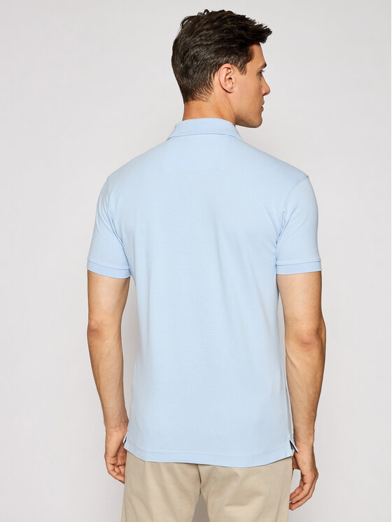 La Martina La Martina Polo majica Piquet CCMP02 PK001 Svetlo modra Slim Fit