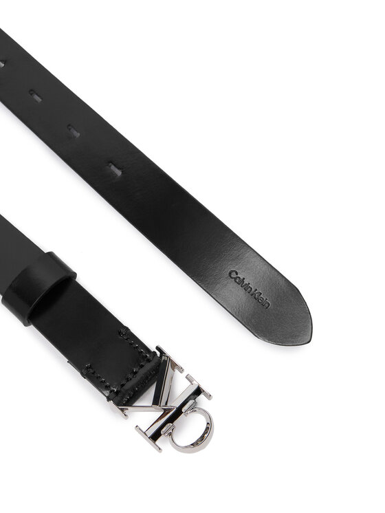 Calvin Klein Ženski pas Calvin Klein Facet Ck Buckle Shiny Strap 25Mm LV04F7080G Črna