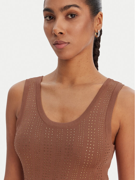 Fracomina Fracomina Top FR26ST4005K524R9 Marrón Slim Fit