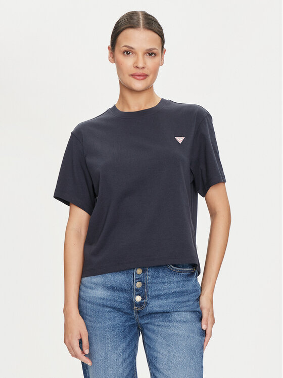 Guess Jeans Guess Jeans T-shirt W4YI05 K8HM0 Blu scuro Regular Fit