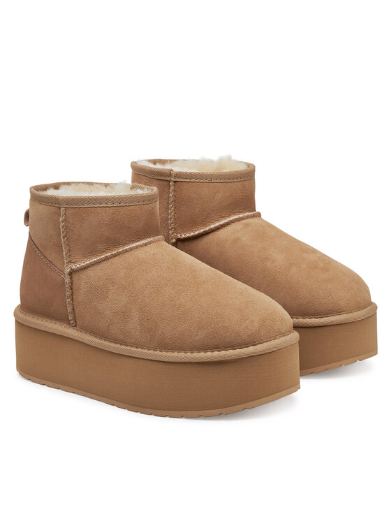 EMU Australia Μπότες Χιονιού EMU Australia Stinger Micro Flatform W13082 Μπεζ