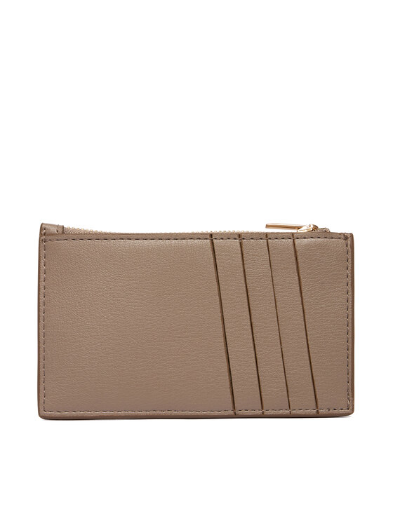 Calvin Klein Portafoglio Calvin Klein Foil Logo Top Zip Cardcase LV04F1090G Beige