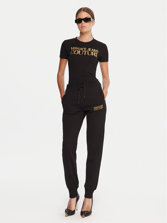 Versace Jeans Couture Versace Jeans Couture Camiseta 79HAHT02 CJ03T Negro Regular Fit