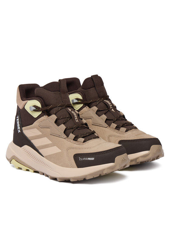 adidas Туристически adidas Terrex Anylander Leather Mid Climaproof Hiking Shoes KJ6790 Кафяв