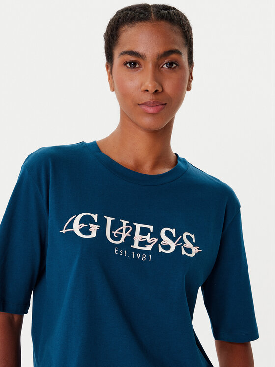Guess Guess Camiseta V5YI02 I3Z14 Azul Boxy Fit