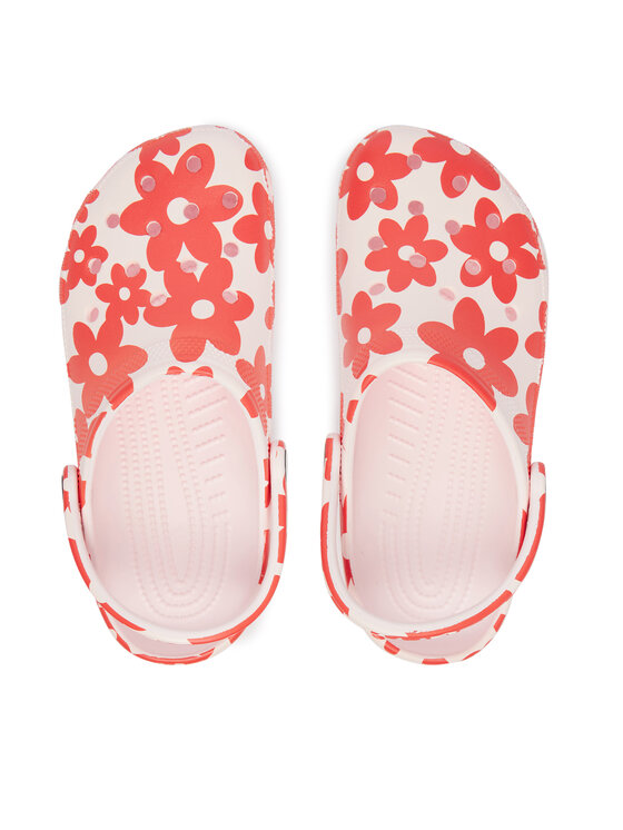 Crocs Şlapi Crocs Classic Pop Petals Clog 214090 Roz