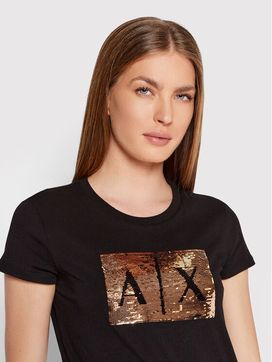 Armani Exchange Armani Exchange Футболка 8NYTDL YJ73Z 6231 Чорний Slim Fit