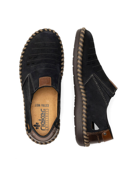 Rieker Pantofi Rieker B2457-14 Bleumarin